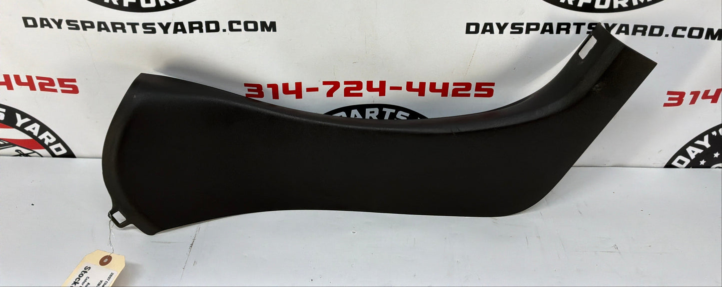 2007 Chevy C6 Corvette Convertible LH Driver Interior Lower B Lock Pillar Trim Molding OEM