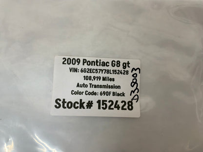 2009 Pontiac G8 GT Owners Manual Book Booklet OEM - Day's Parts Yard