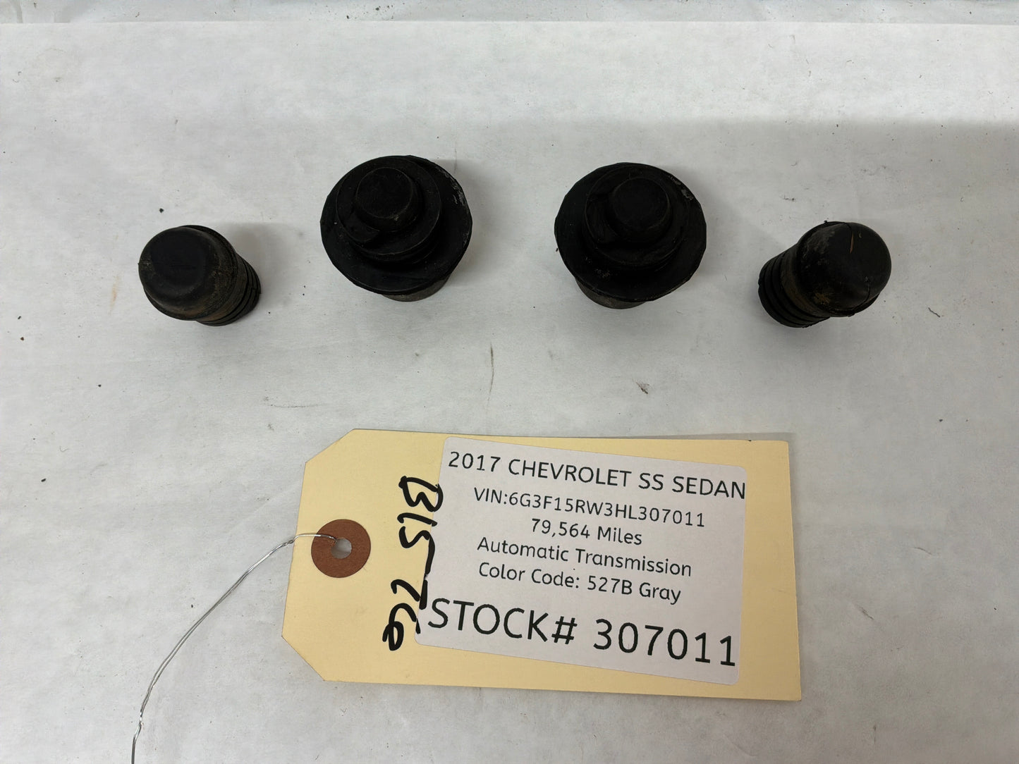 2017 Chevrolet SS Sedan Trunk Deck Lid Rubber Adjusters Stops OEM