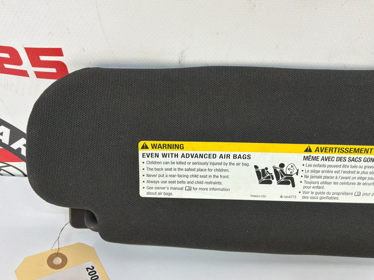2009 Pontiac G8 Base RH & LH Sunvisor Sun Visor Shade w/ Clips OEM - Day's Parts Yard