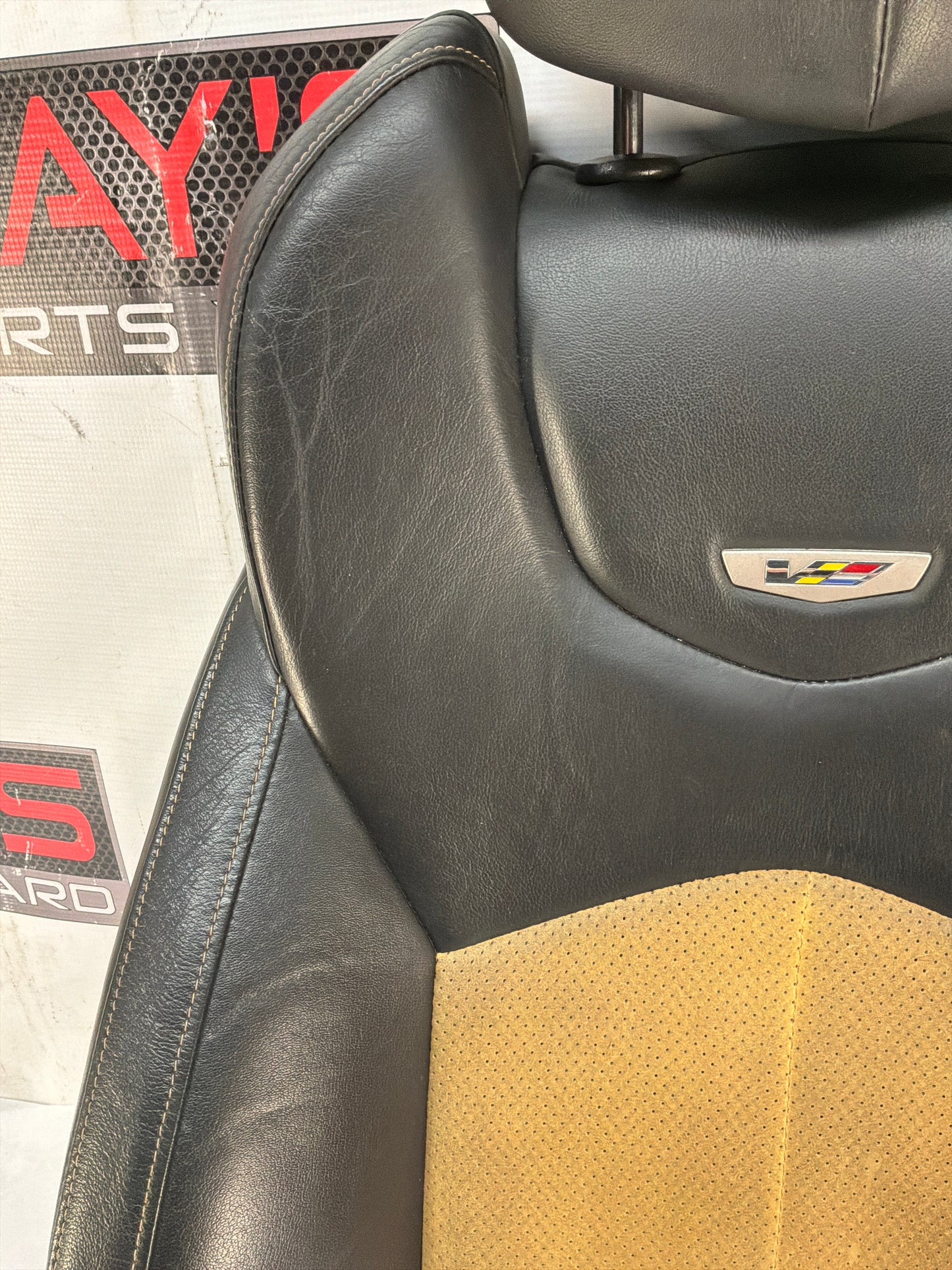 2011 Cadillac CTS-V Coupe LH Driver Recaro Front Seat Top Cushion Frame Cover OEM