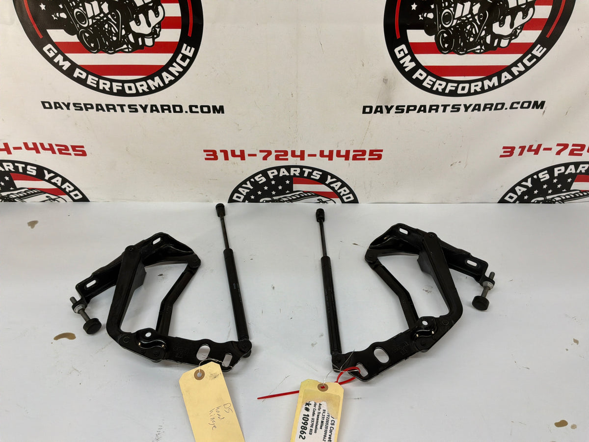 2002 Chevy C5 Corvette Corvette RH & LH Hood Hinges w/ Hood Struts OEM