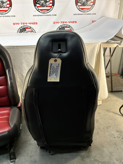 2007 Chevy C6 Corvette Convertible Seats RH & LH Front Seats OEM Red & Black