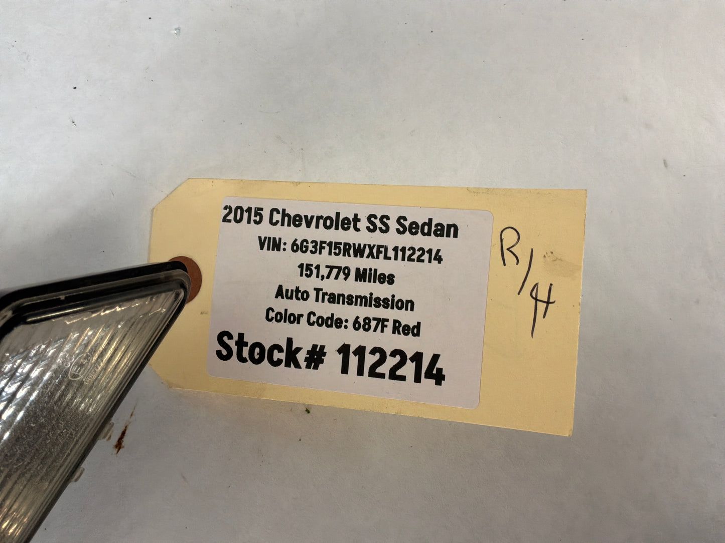 2015 Chevy SS Sedan RH Passenger Daytime Running Light Lamp DRL OEM