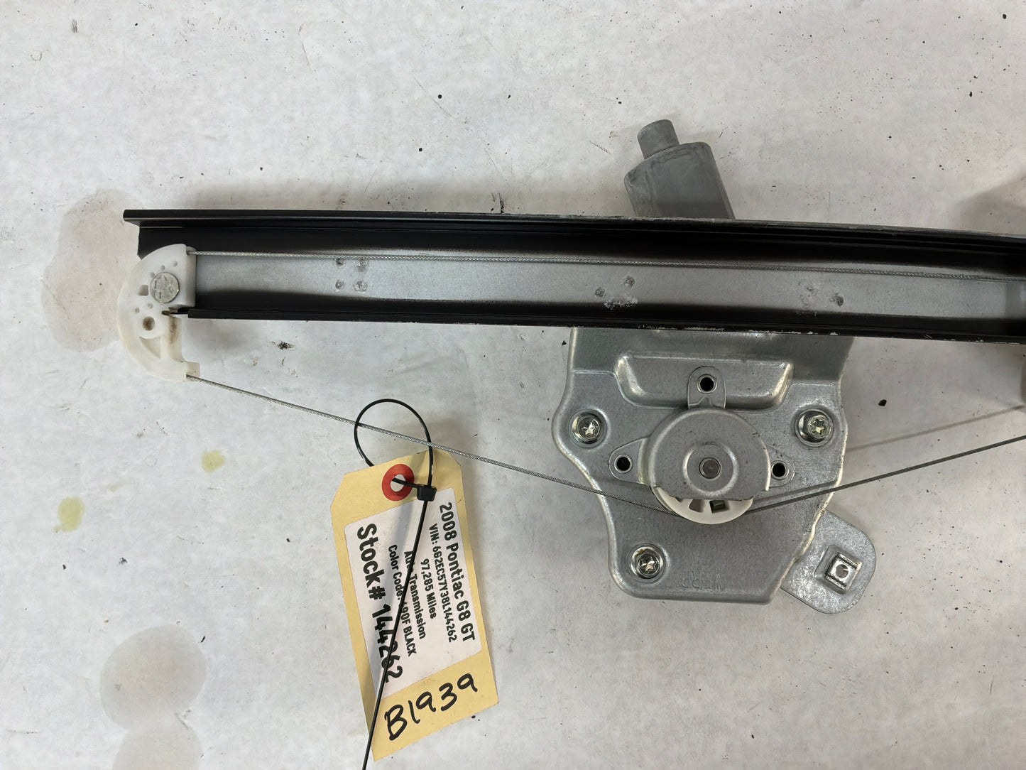 2008 Pontiac G8 GT LH Driver Rear Door Window Regulator Motor OEM