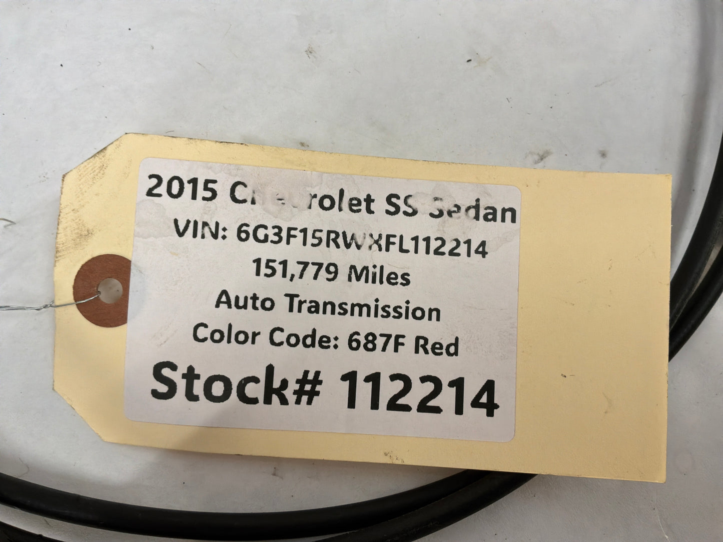 2015 Chevy SS Sedan Trunk Deck Lid Latch Actuator w/ Cable OEM