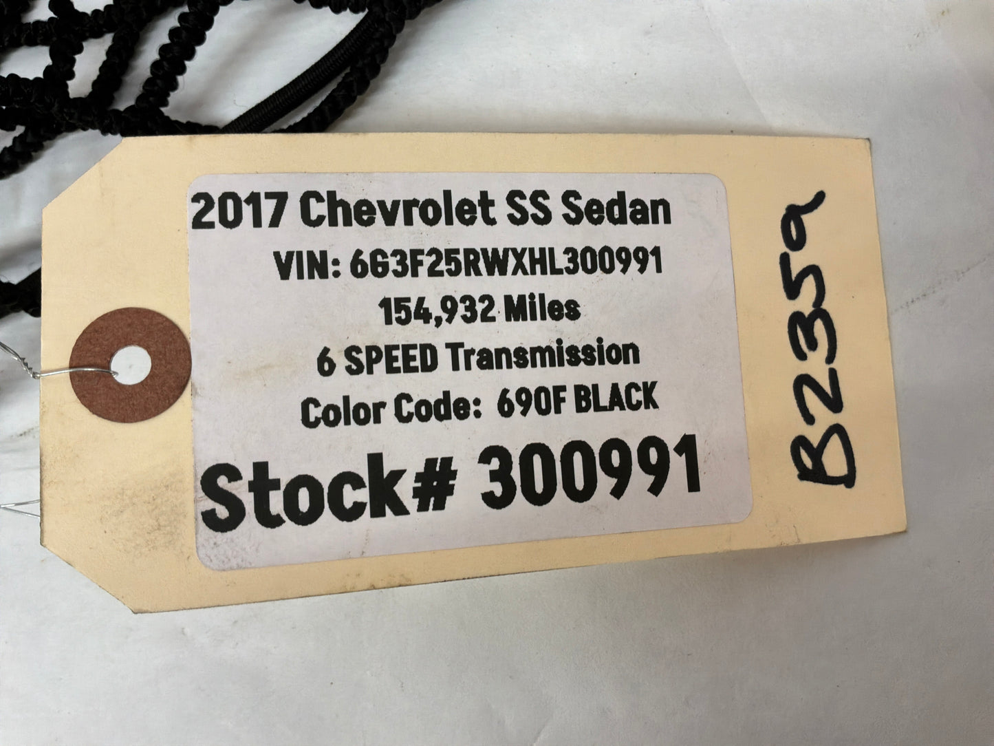 2017 Chevy SS Sedan Trunk Storage Cargo Net OEM
