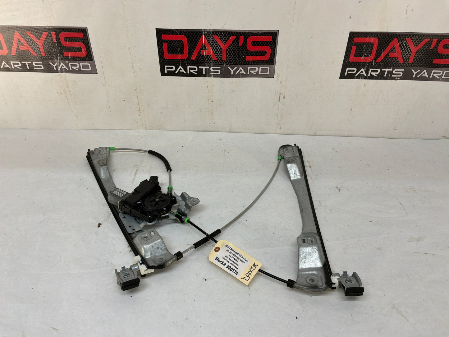 2017 Chevy SS Sedan LH Driver Front Window Regulator w/ Motor OEM