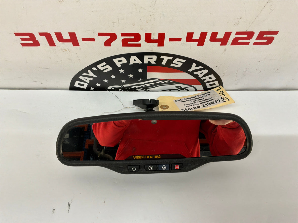 2016 Chevy SS Sedan Rear View Rearview Mirror Auto Dimming & OnStar OEM