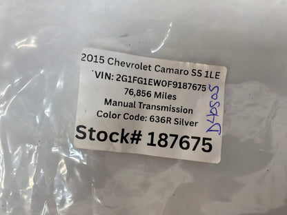 2015 Chevrolet Camaro SS 1LE Driveshaft Drive Shaft Propeller Hardware Nuts Bolts OEM