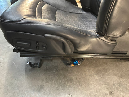 2002 Chevy C5 Corvette Convertible Seats RH & LH Front Black Leather Seats OEM
