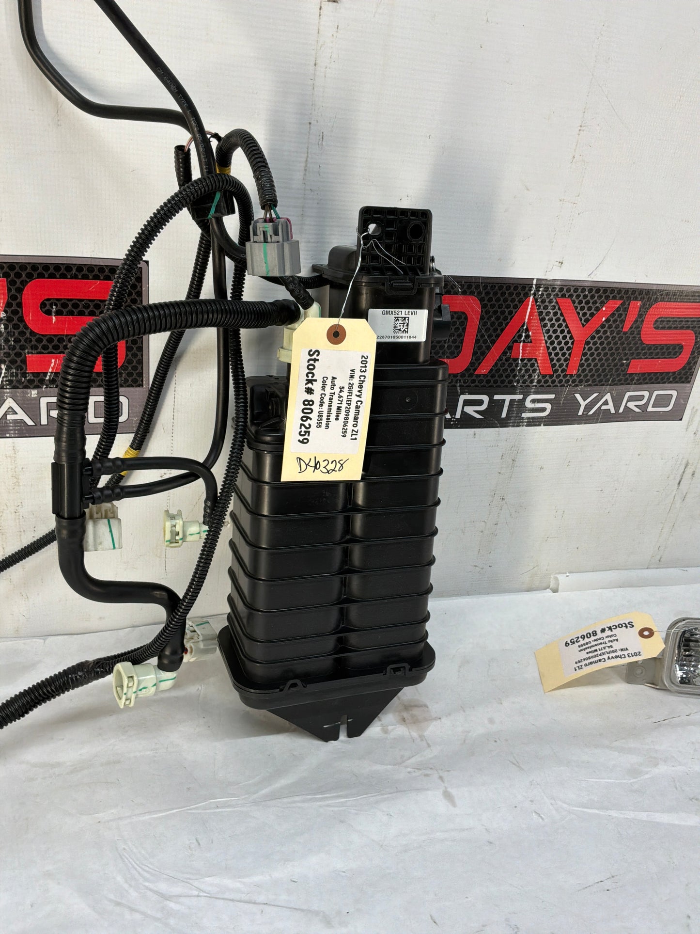 2013 Chevy Camaro ZL1 Charcoal Canister Evap Lines Hoses Tubes Fuel Tank Wire Wiring Harness