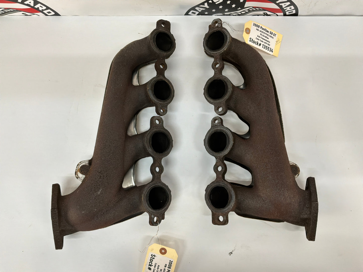 2008 Pontiac G8 GT RH & LH Factory Exhaust Manifold OEM