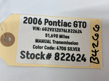 2006 Pontiac GTO RH & LH Roof Panel Joint Finish Trim Molding OEM