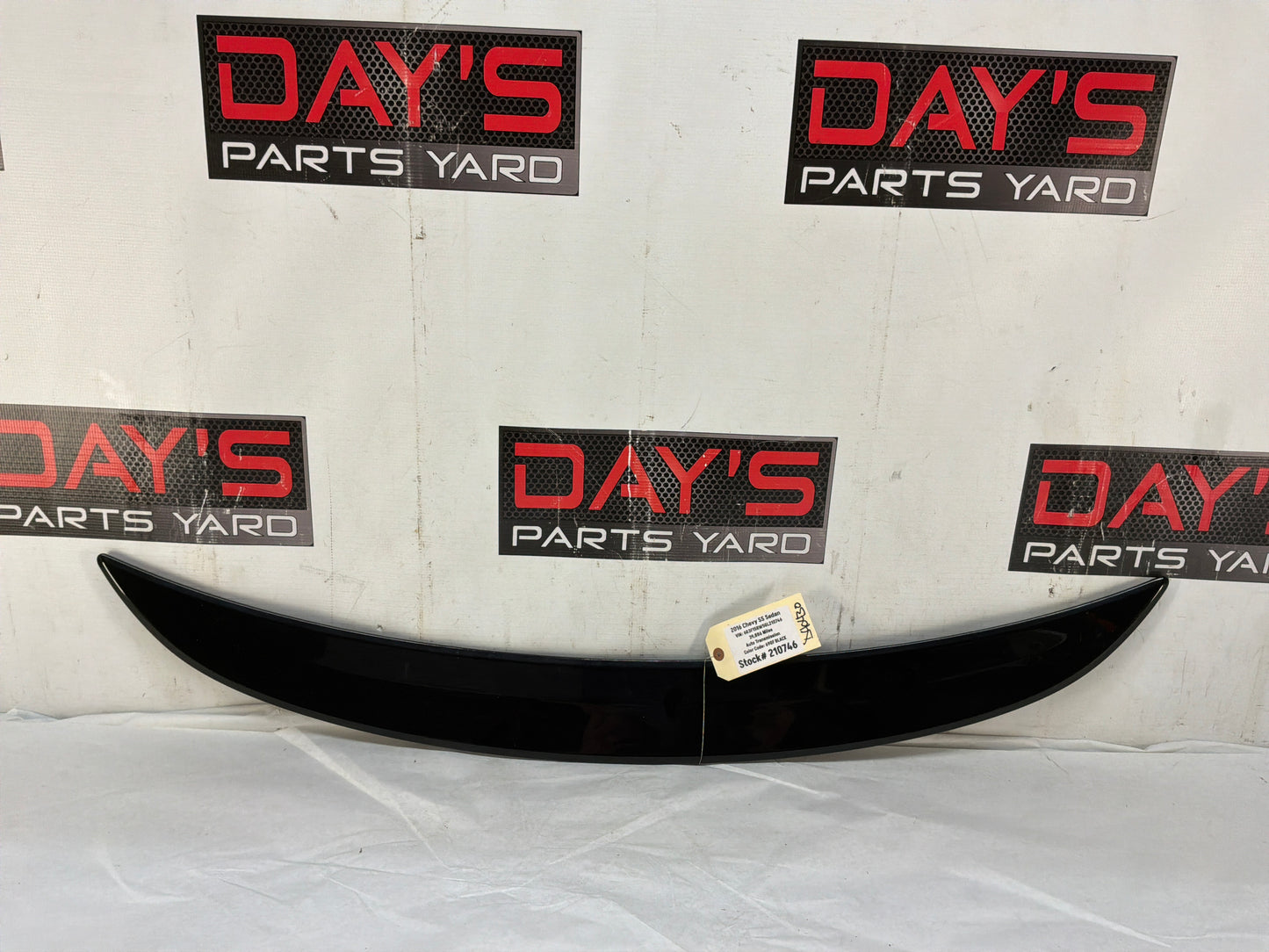 2016 Chevy SS Sedan Trunk Deck Lid Spoiler Wing Black OEM