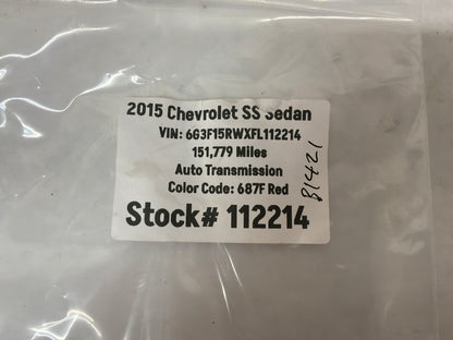 2015 Chevy SS Sedan Lower Radiator Coolant Hose Elbow Outlet Pipe OEM