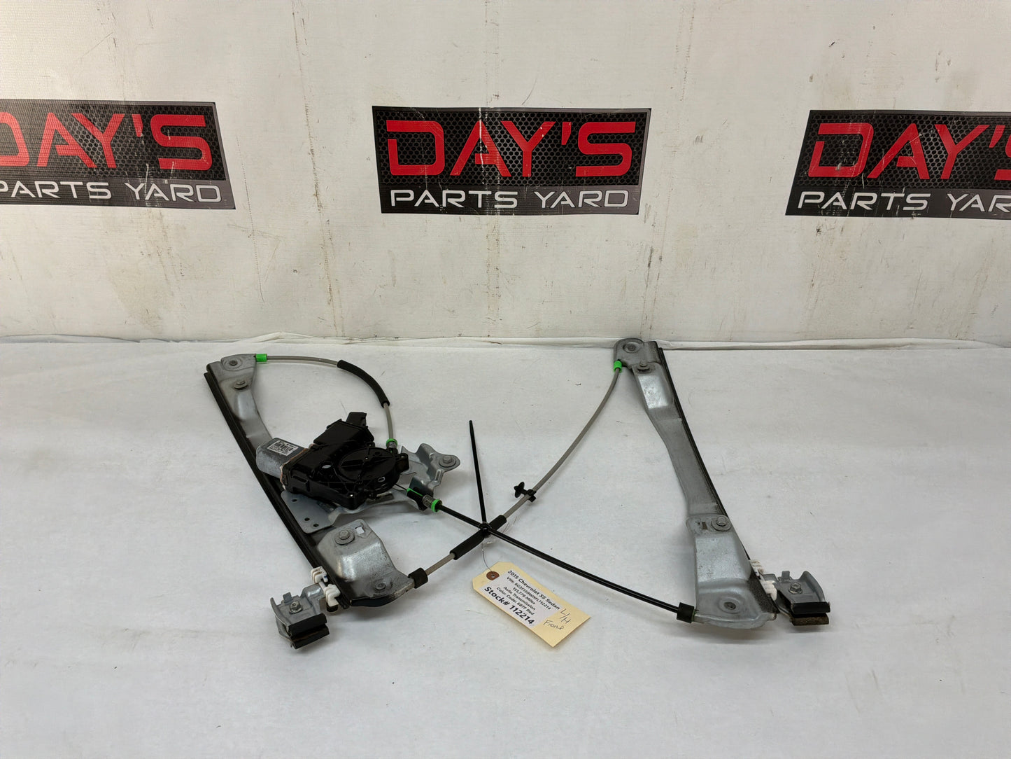 2015 Chevy SS Sedan LH Driver Front Window Regulator w/ Motor OEM