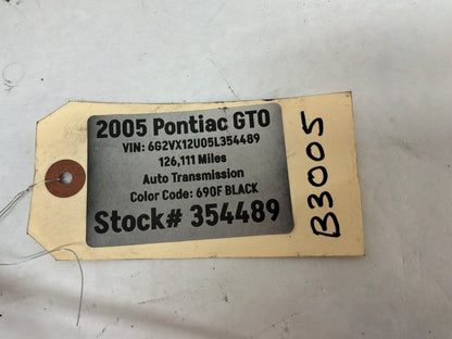 2005 Pontiac GTO RH & LH Taillight Tail Light Wire Wiring Harness Sockets OEM