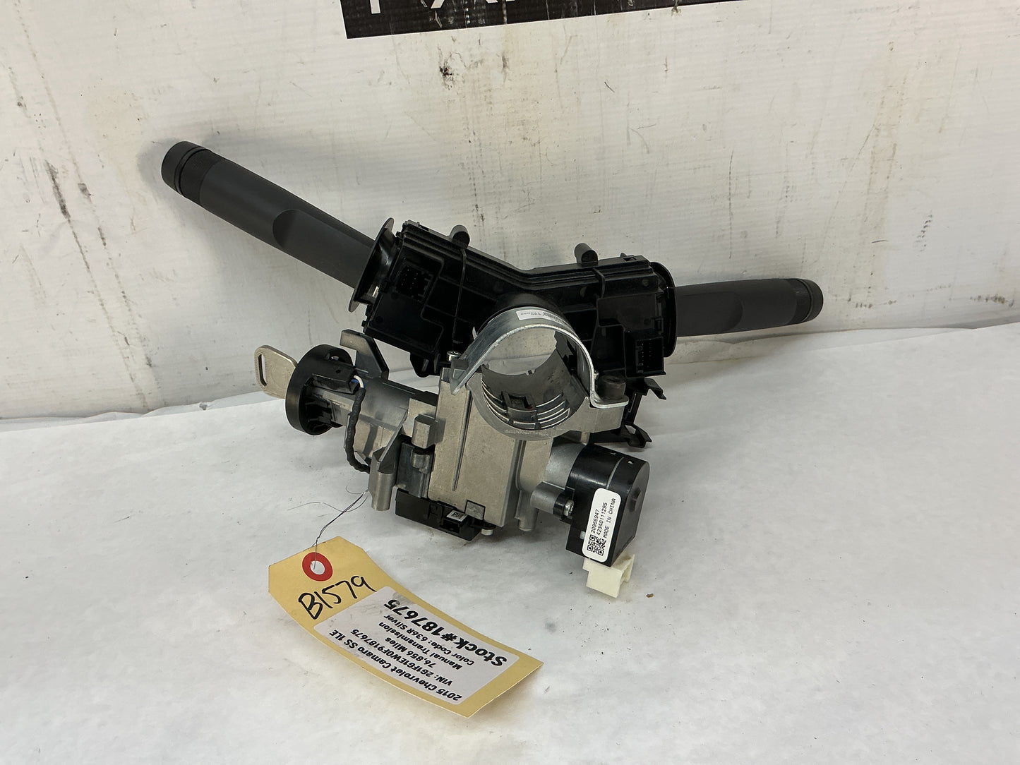 2015 Chevrolet Camaro SS 1LE Steering Column Ignition w/ Key Turn Signal Blinker Wiper Controls Arms OEM