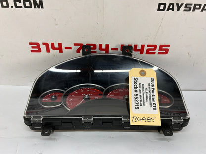 2006 Pontiac GTO Gauge Cluster Speedometer Instrument Panel OEM Red 51K