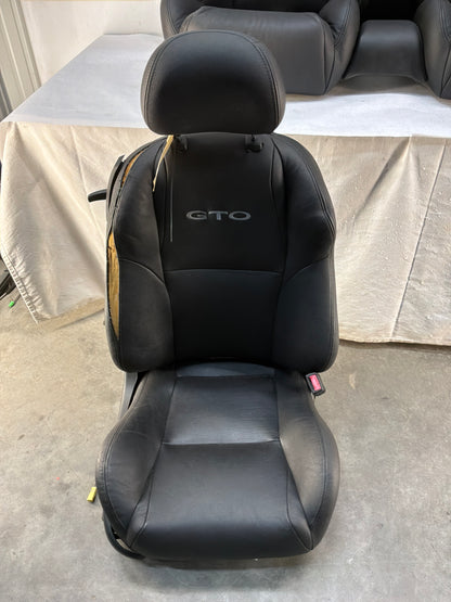 2006 Pontiac GTO Seats Fronts and Rears Black Leather OEM