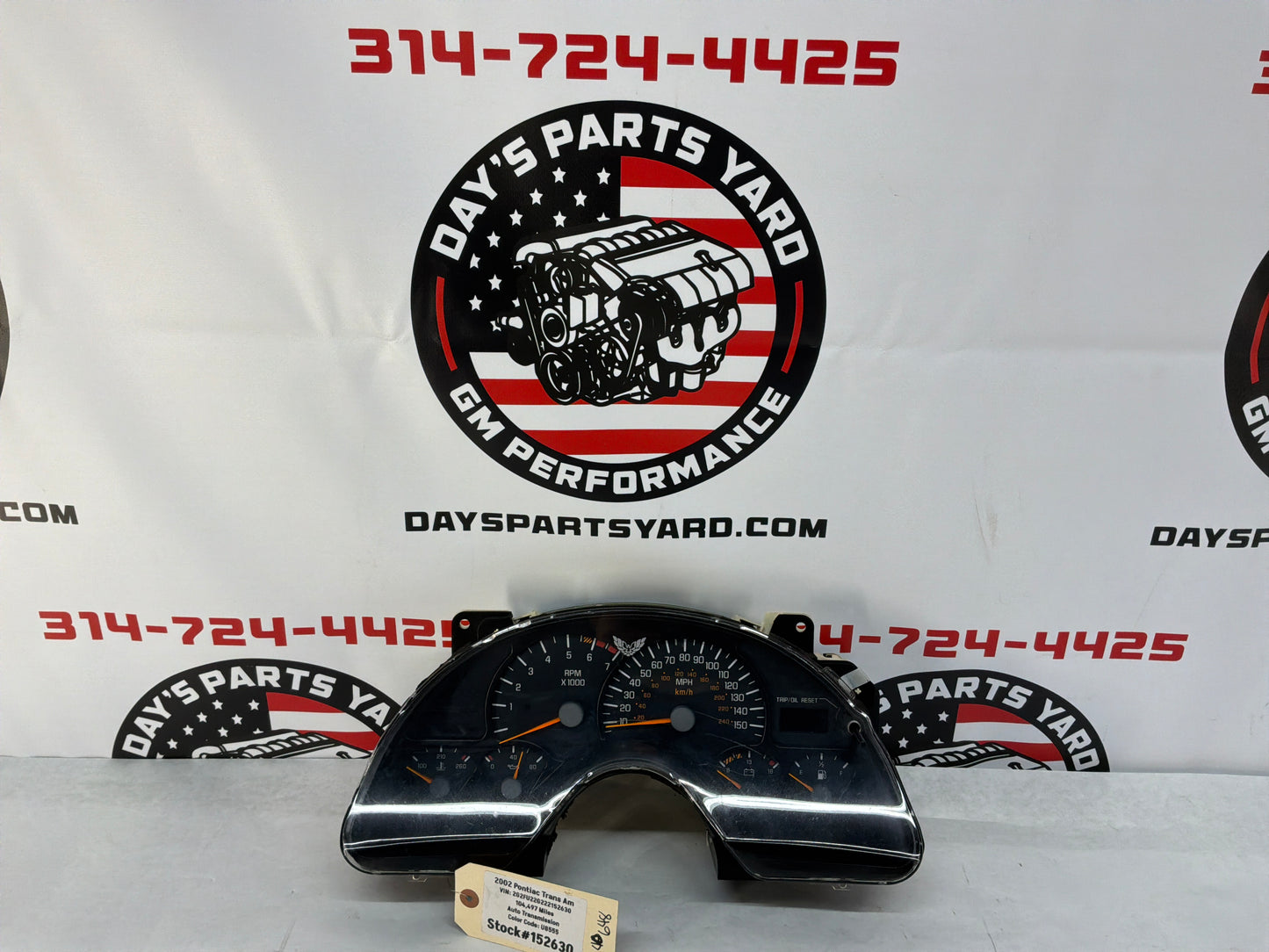 2002 Pontiac Trans Am WS6 Gauge Cluster Speedometer Instrument Panel OEM