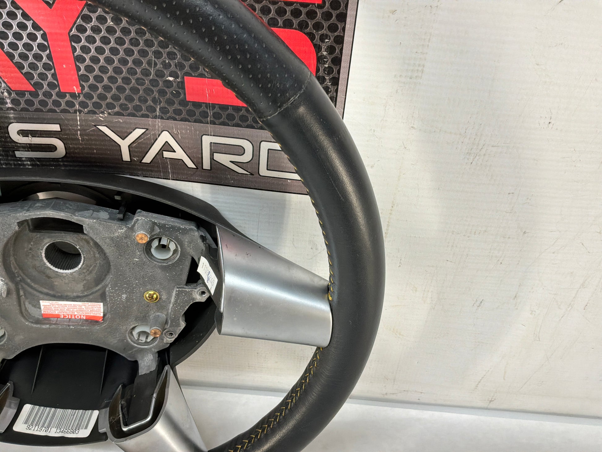 2004 Pontiac GTO Steering Wheel w/ Controls Yellow Stitching OEM - Day's Parts Yard