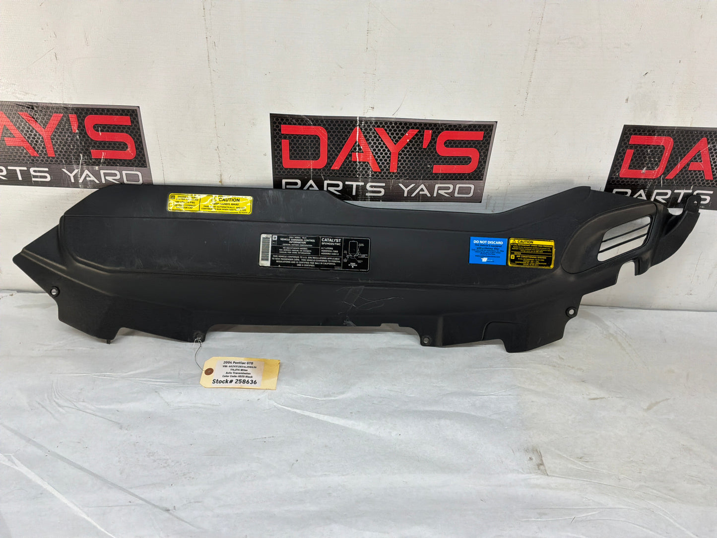 2004 Pontiac GTO Upper Radiator Core Support Air Baffle Cover Sight Shield OEM