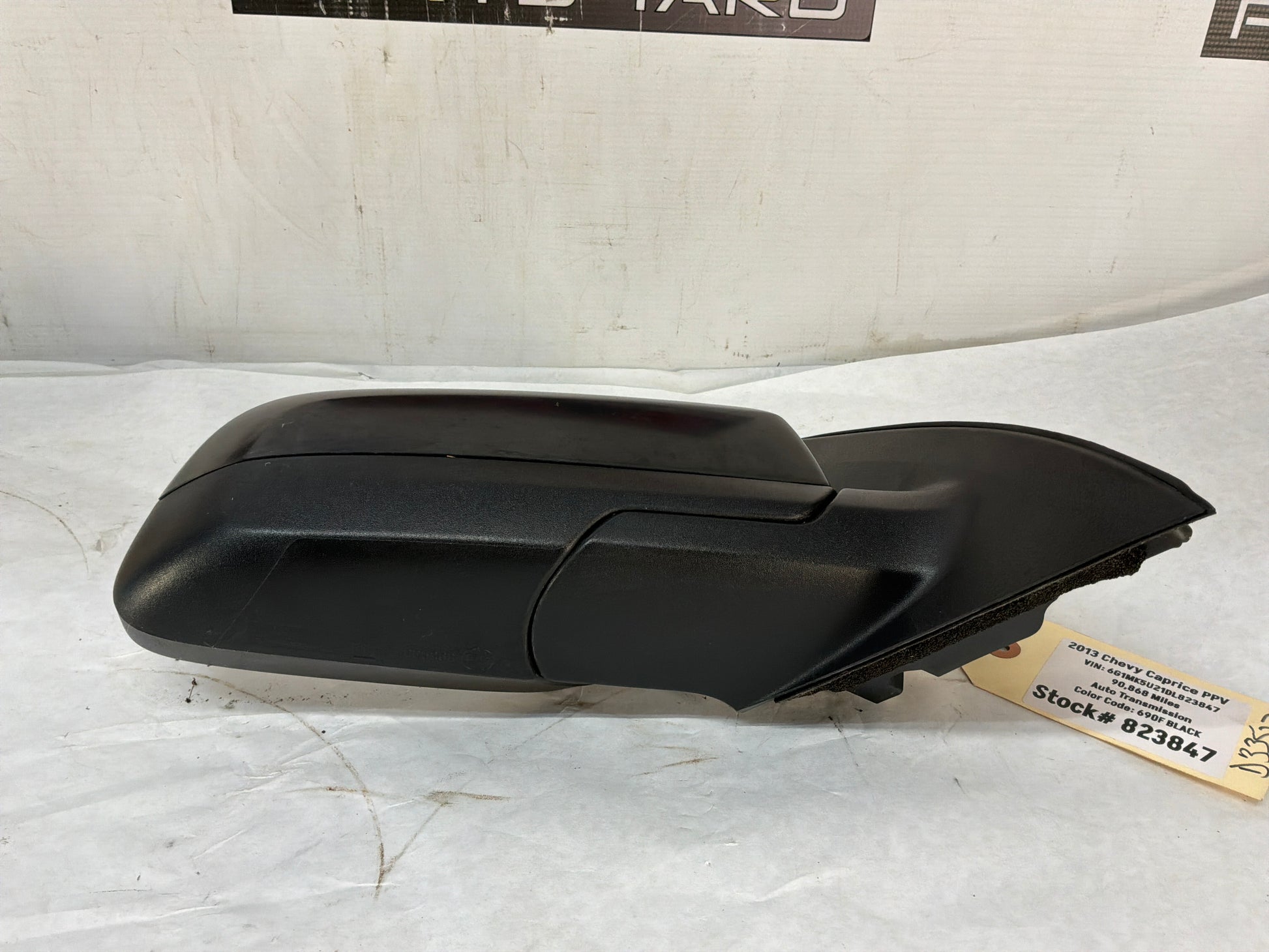 2013 Chevy Caprice PPV RH Passenger Exterior Out Side Mirror Black OEM - Day's Parts Yard