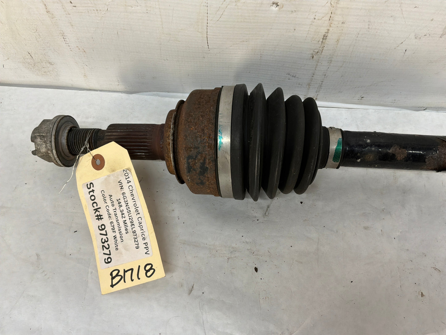 2014 Chevy Caprice PPV LH Driver Rear CV Axle Half Shaft OEM