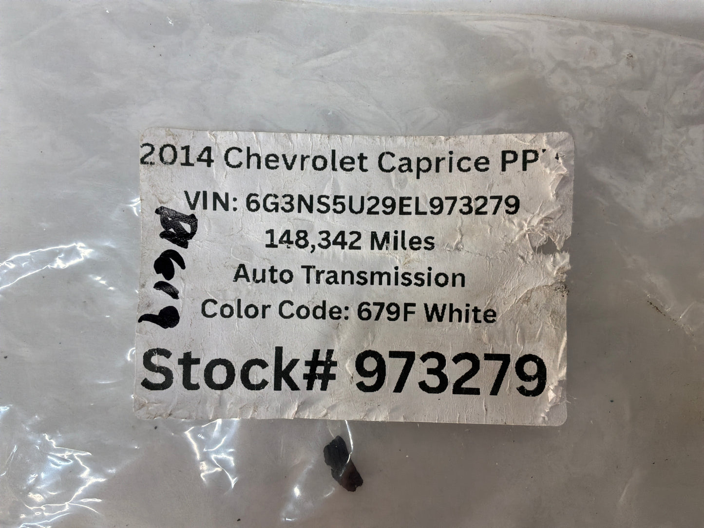 2014 Chevy Caprice PPV Positive Starter Alternator Wire Wiring Harness Cable OEM
