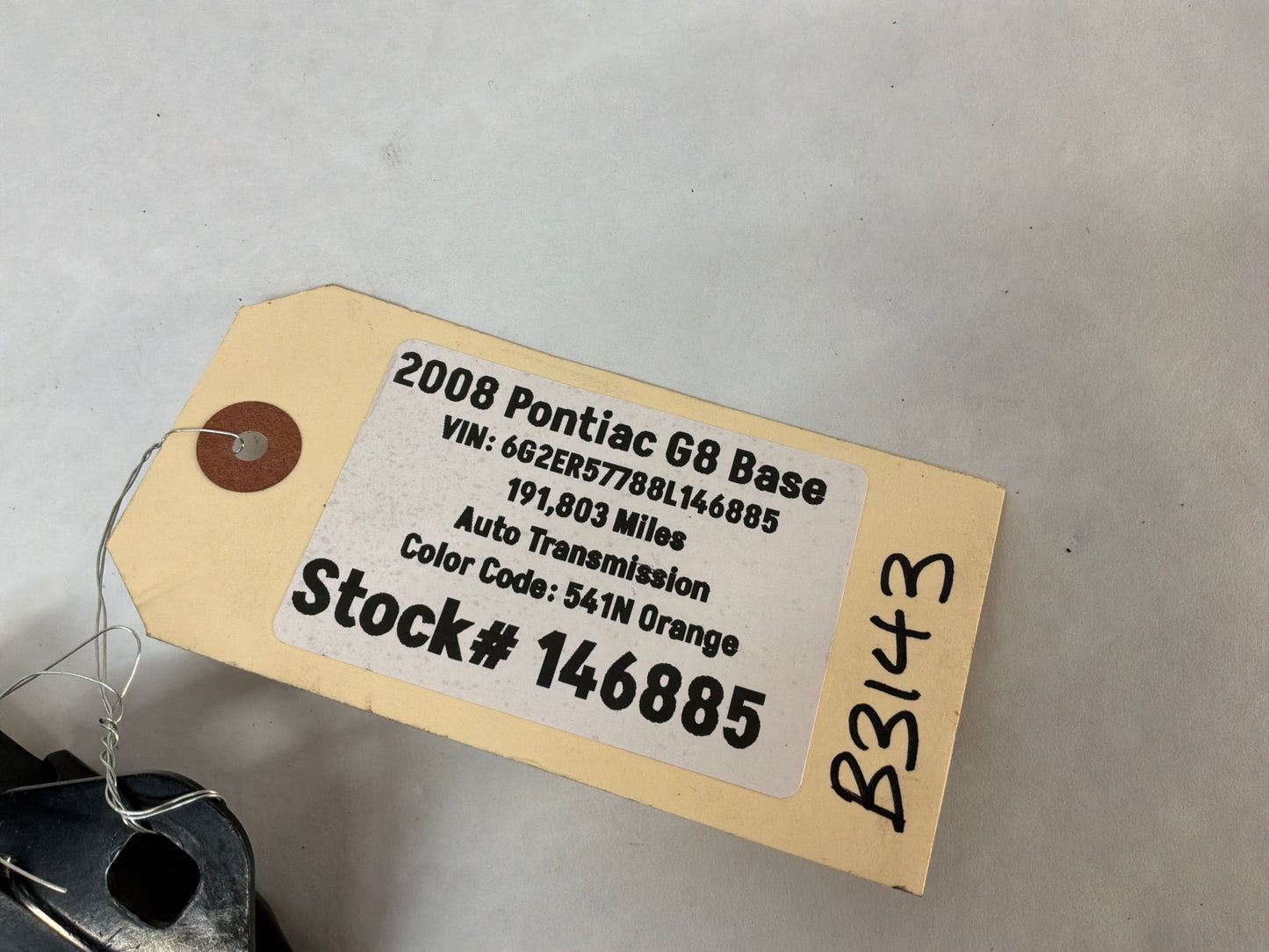 2008 Pontiac G8 Base Trunk Latch w/Cable 92159082 OEM