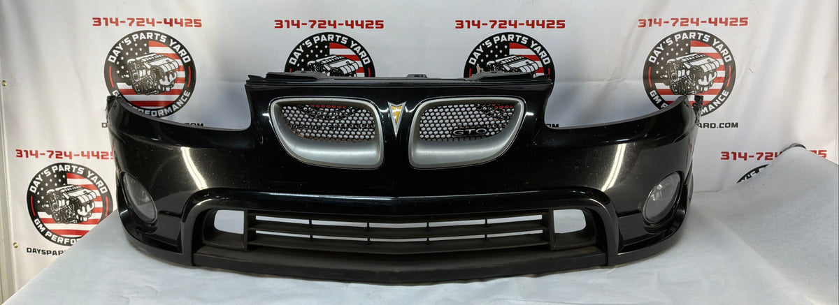 2005 Pontiac GTO SAP Complete Front Bumper Cover Fascia Black OEM
