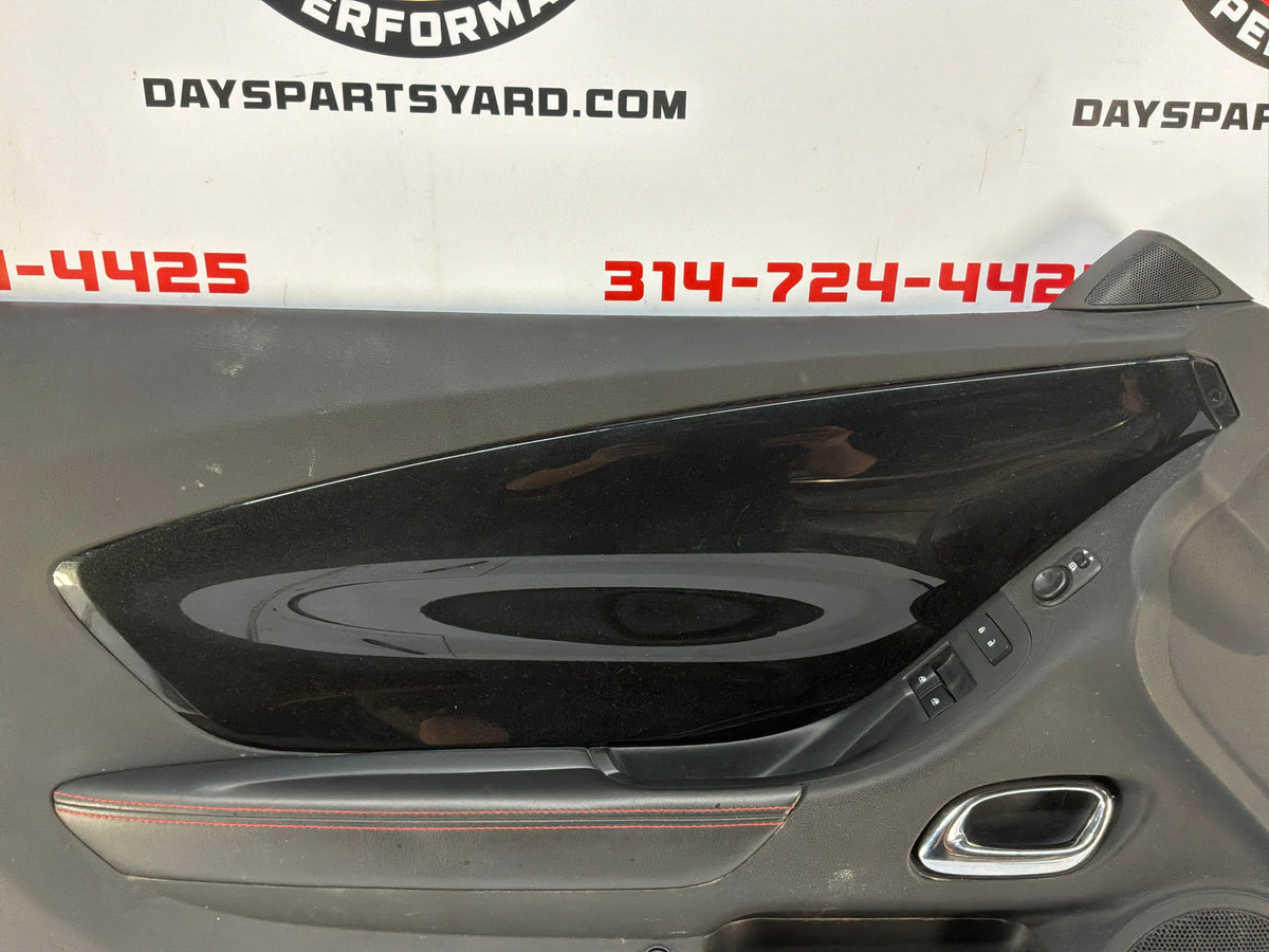2013 Chevy Camaro ZL1 LH Driver Carbon Flash Front Interior Door Panel Trim OEM