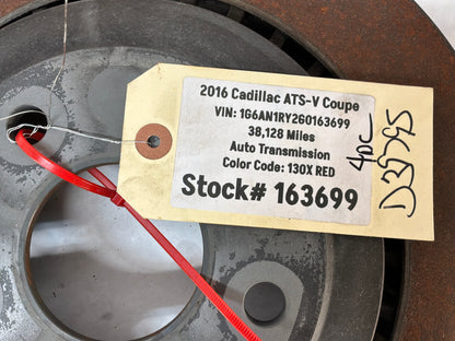 2016 Cadillac ATS-V Coupe Rear Brembo Rear Brake Calipers and Rotors OEM