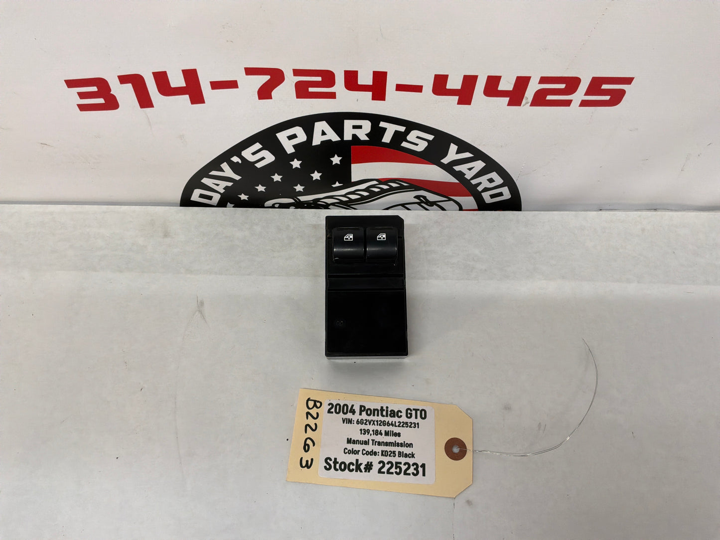 2004 Pontiac GTO Power Window Switch Control Button OEM