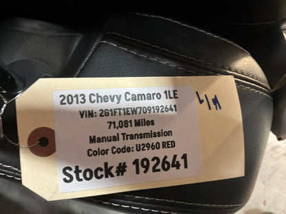 2013 Chevy Camaro 1LE Seats Front and Rears Black Leather OEM