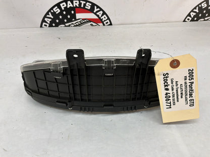 2006 Pontiac GTO Red Instrument Gauge Cluster Speedometer Red OEM 42K