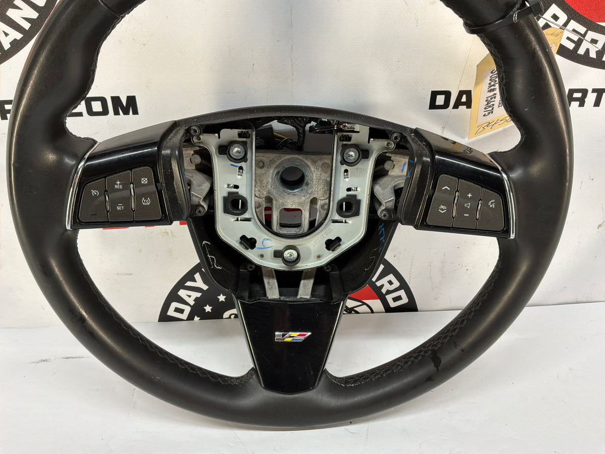 2009 Cadillac CTS-V Steering Wheel Black Leather OEM