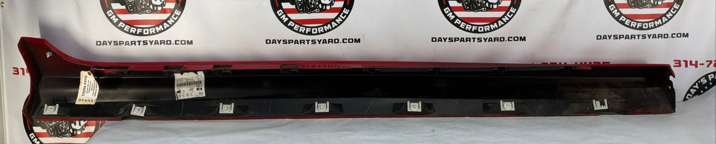 2014 Chevy SS Sedan LH Driver Rocker Molding Side Skirt Panel Red OEM