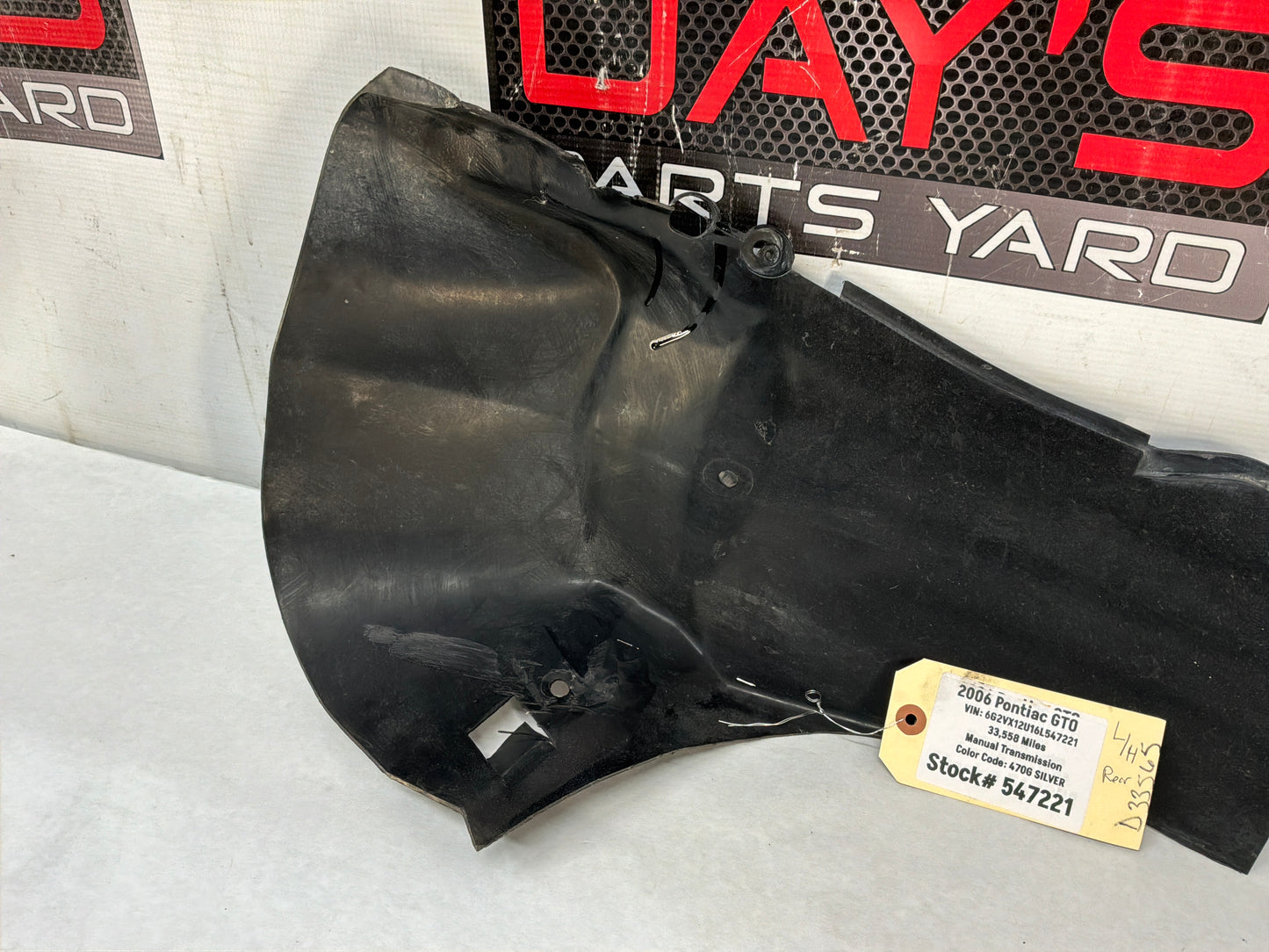 Wheel liner - Day's Parts Yard