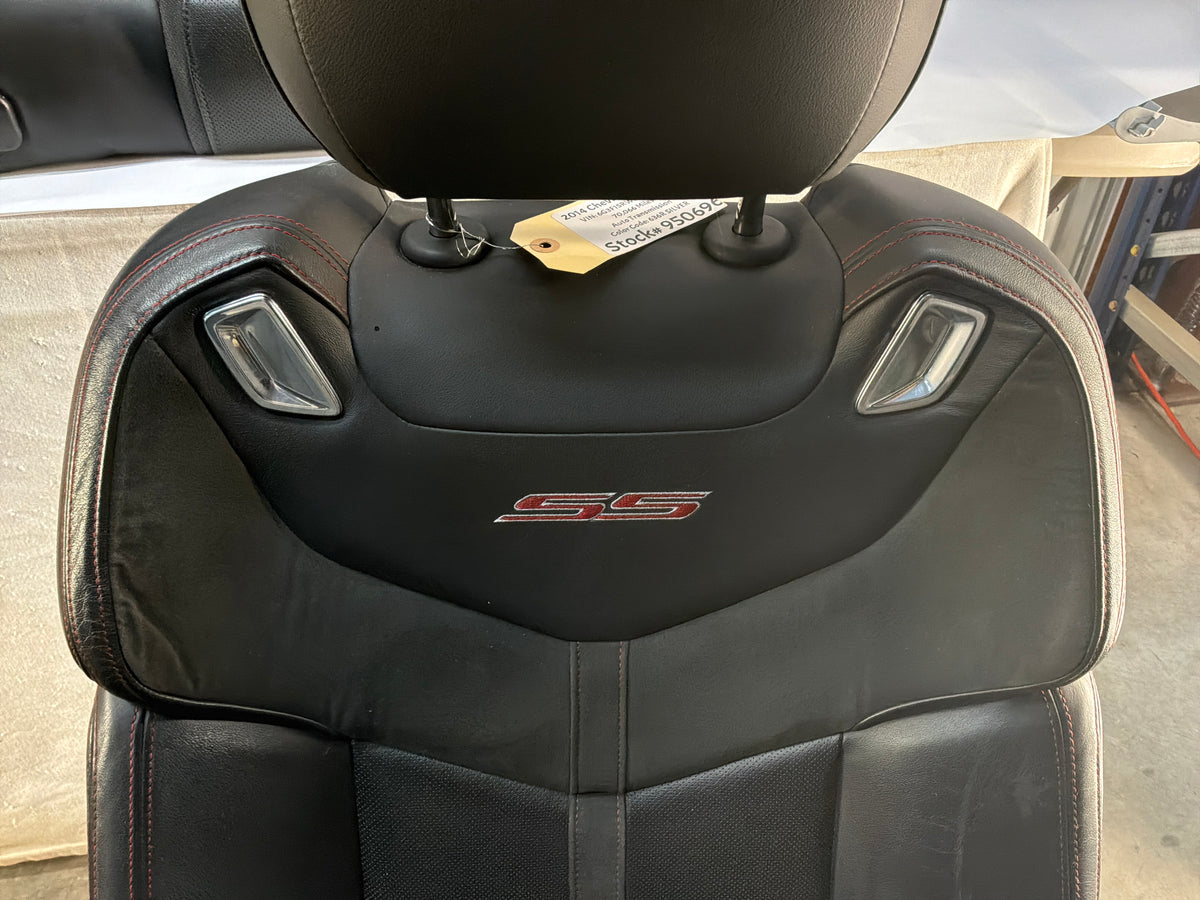 2014 Chevy SS Sedan Seats Fronts and Rears Black Leather Alcantara Suede OEM