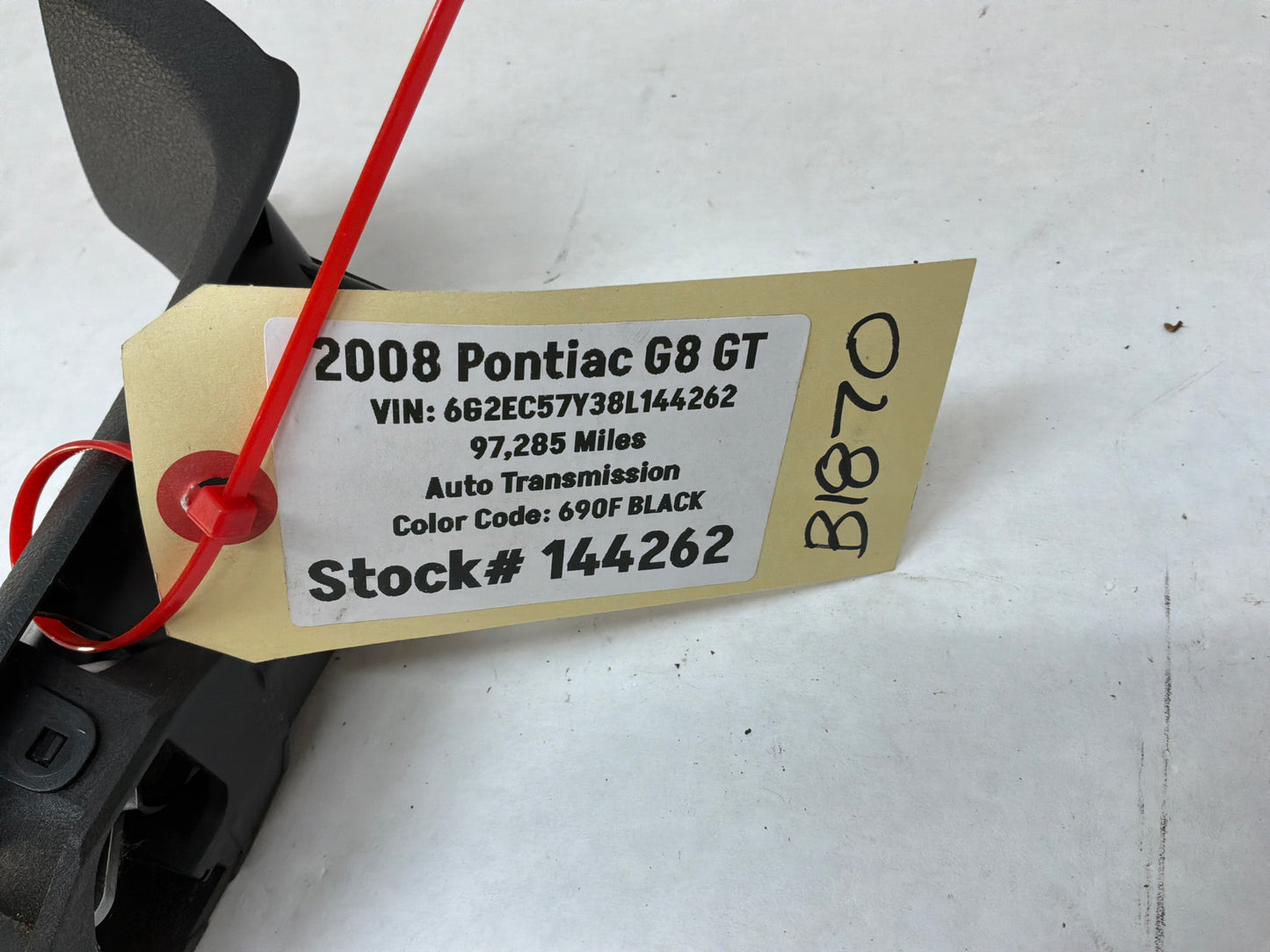 2008 Pontiac G8 GT RH Passenger Front Interior Door Handle OEM