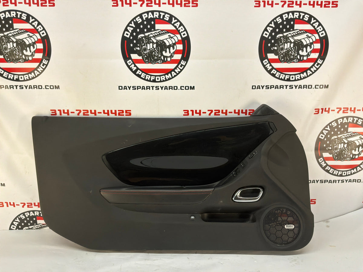 2013 Chevy Camaro ZL1 LH Driver Carbon Flash Front Interior Door Panel Trim OEM