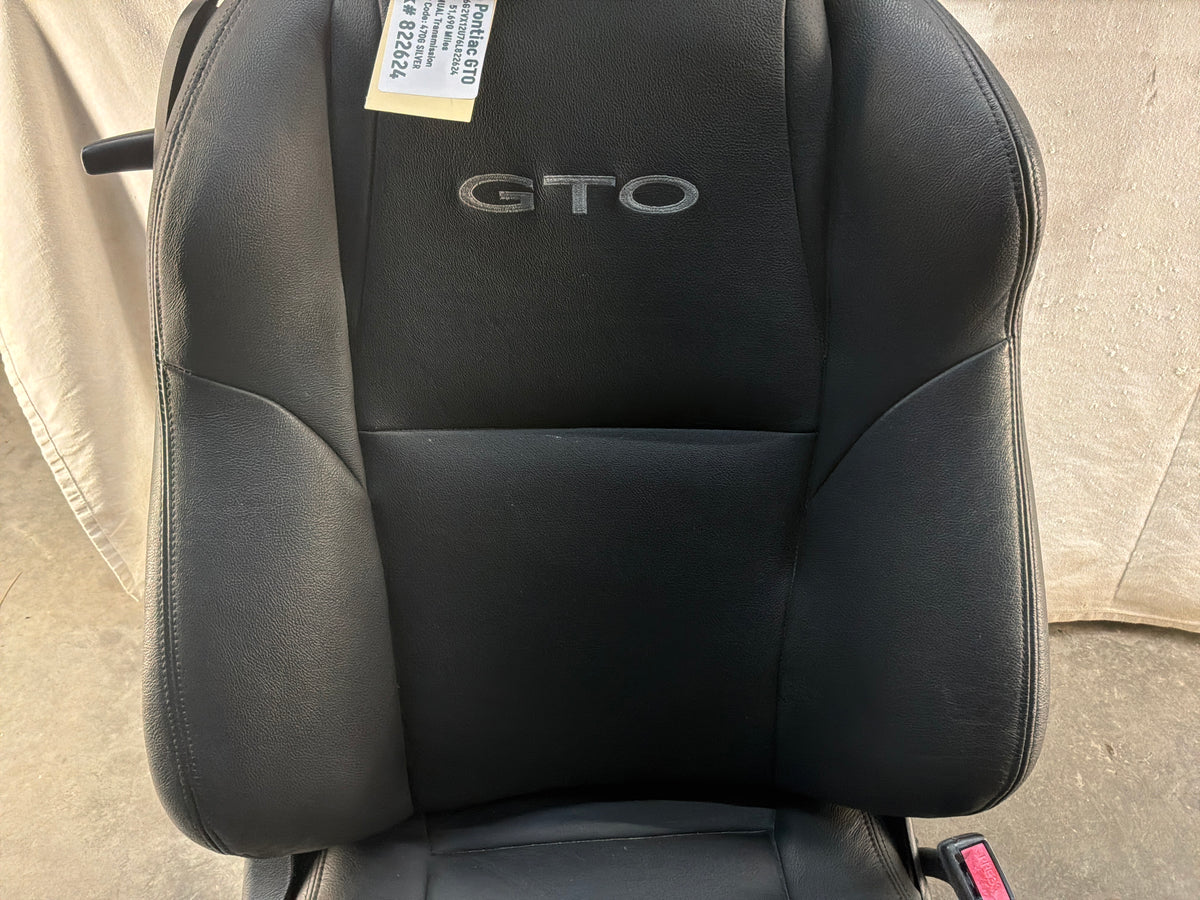 2006 Pontiac GTO Black Leather Front and Rear Seats Set OEM