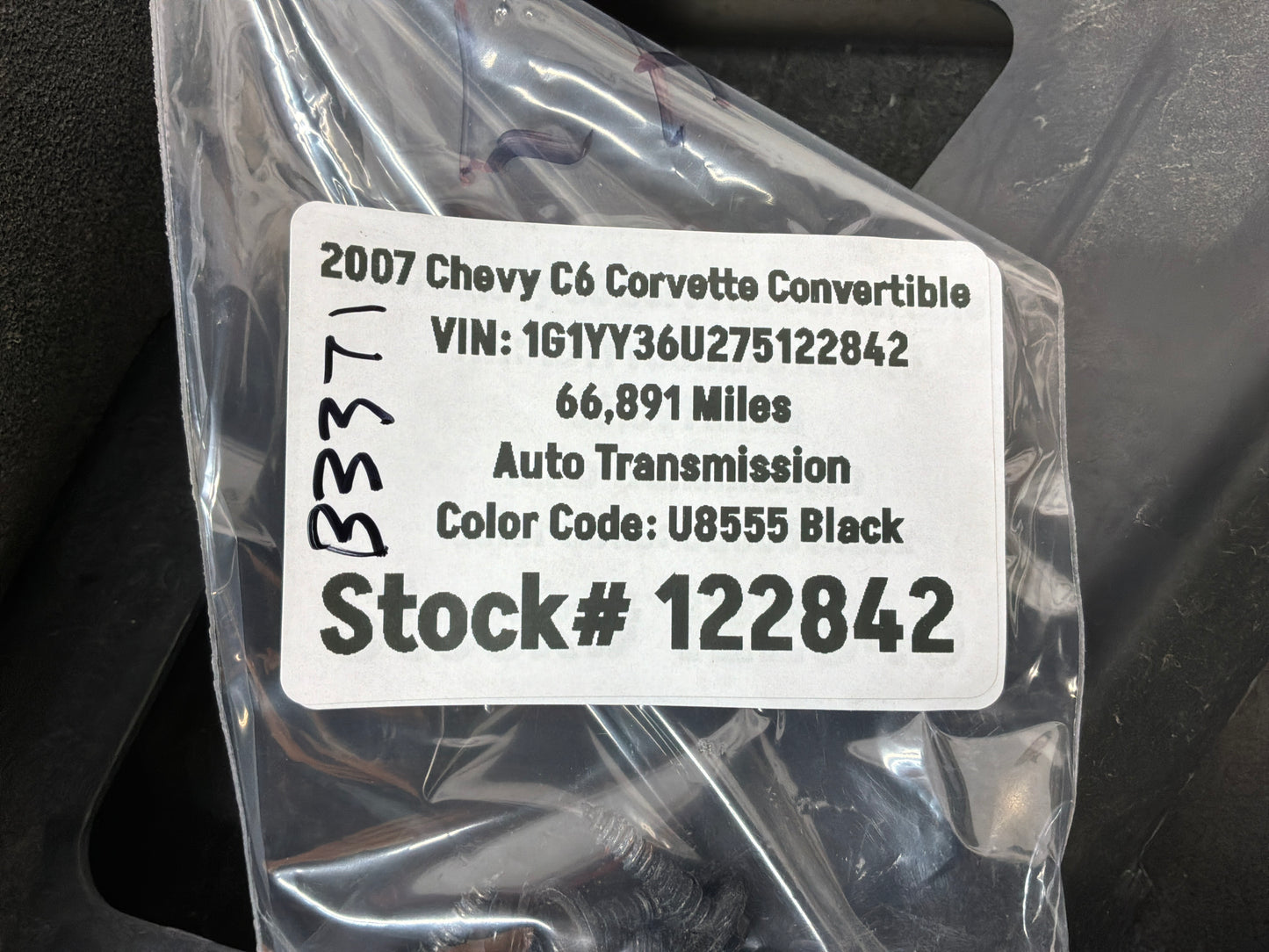 2007 C6 Corvette Convertible LH Driver Front Fender Black OEM