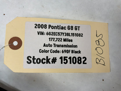 2008 Pontiac G8 GT Rearview Rear View Compass Mirror OEM