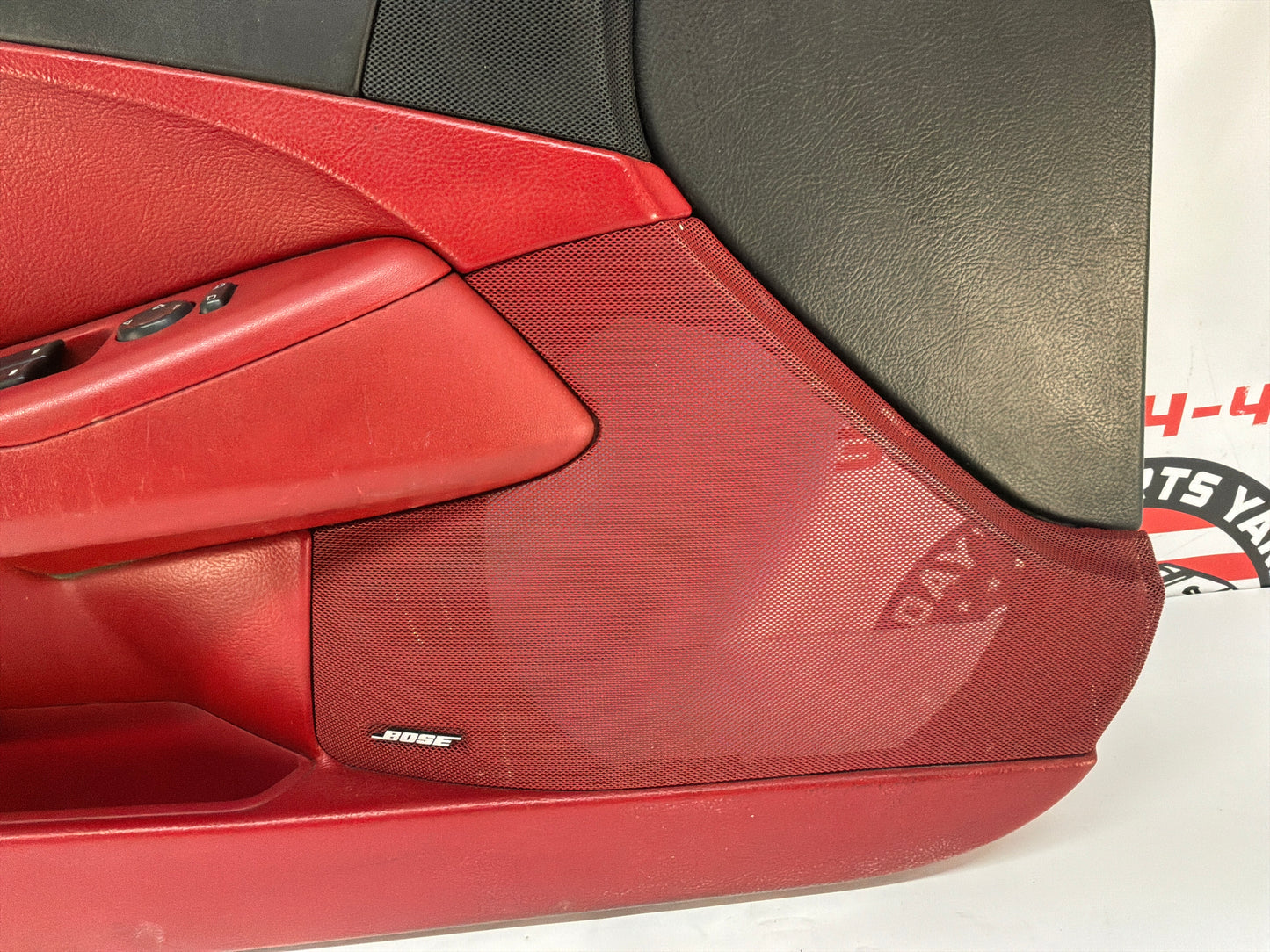 2007 Chevy C6 Corvette Convertible LH Driver Interior Door Panel Red OEM