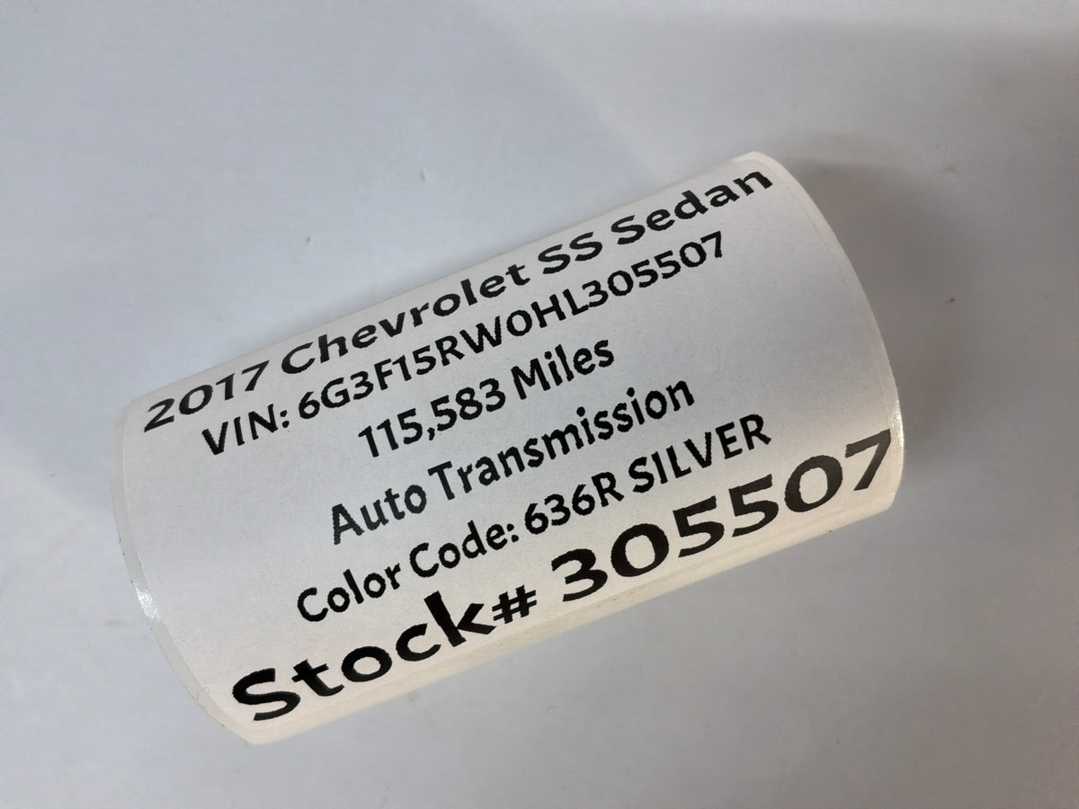 2017 Chevy SS Sedan Window belt molding trim set