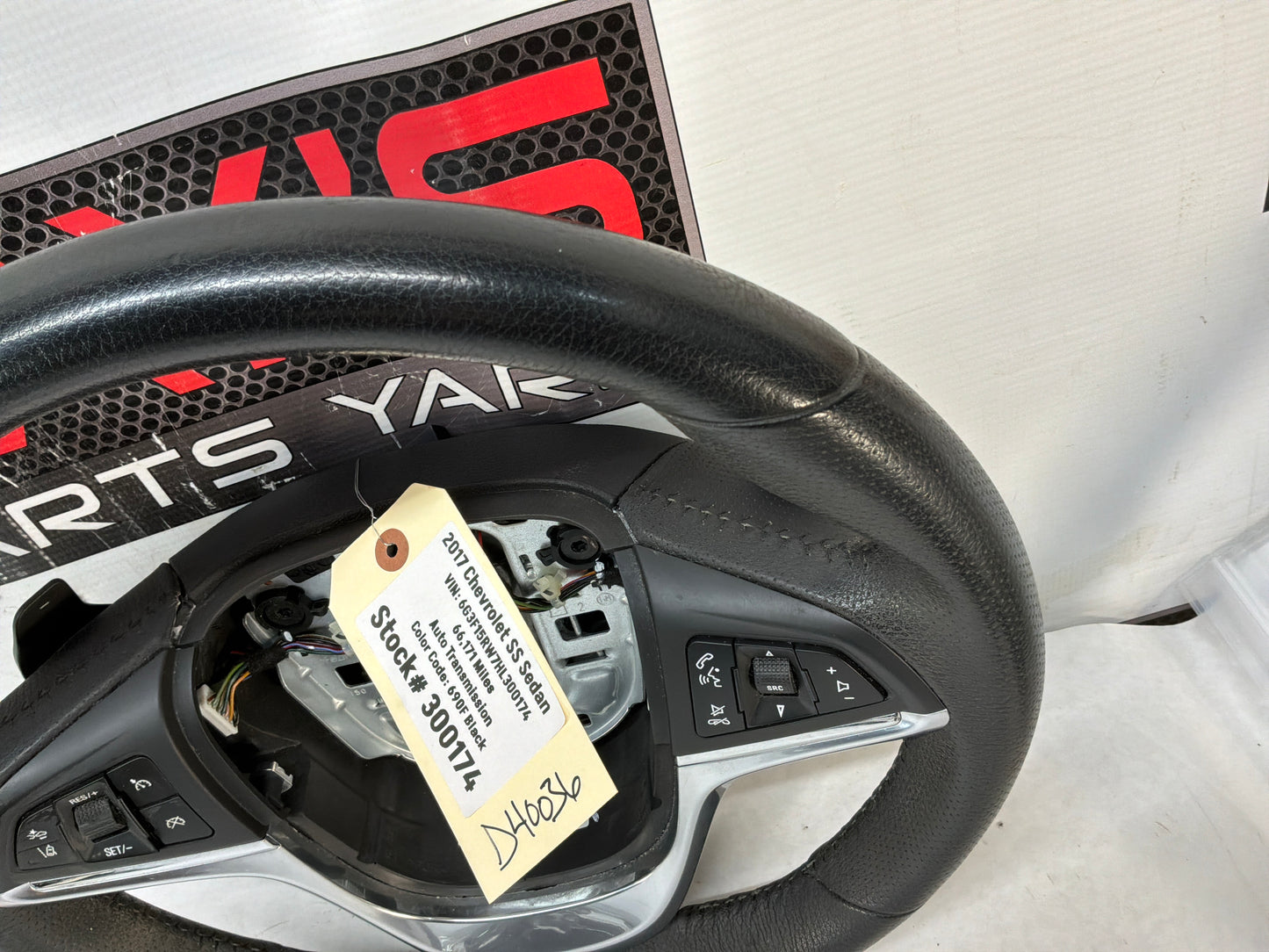 2017 Chevy SS Sedan Black Leather Steering Wheel OEM